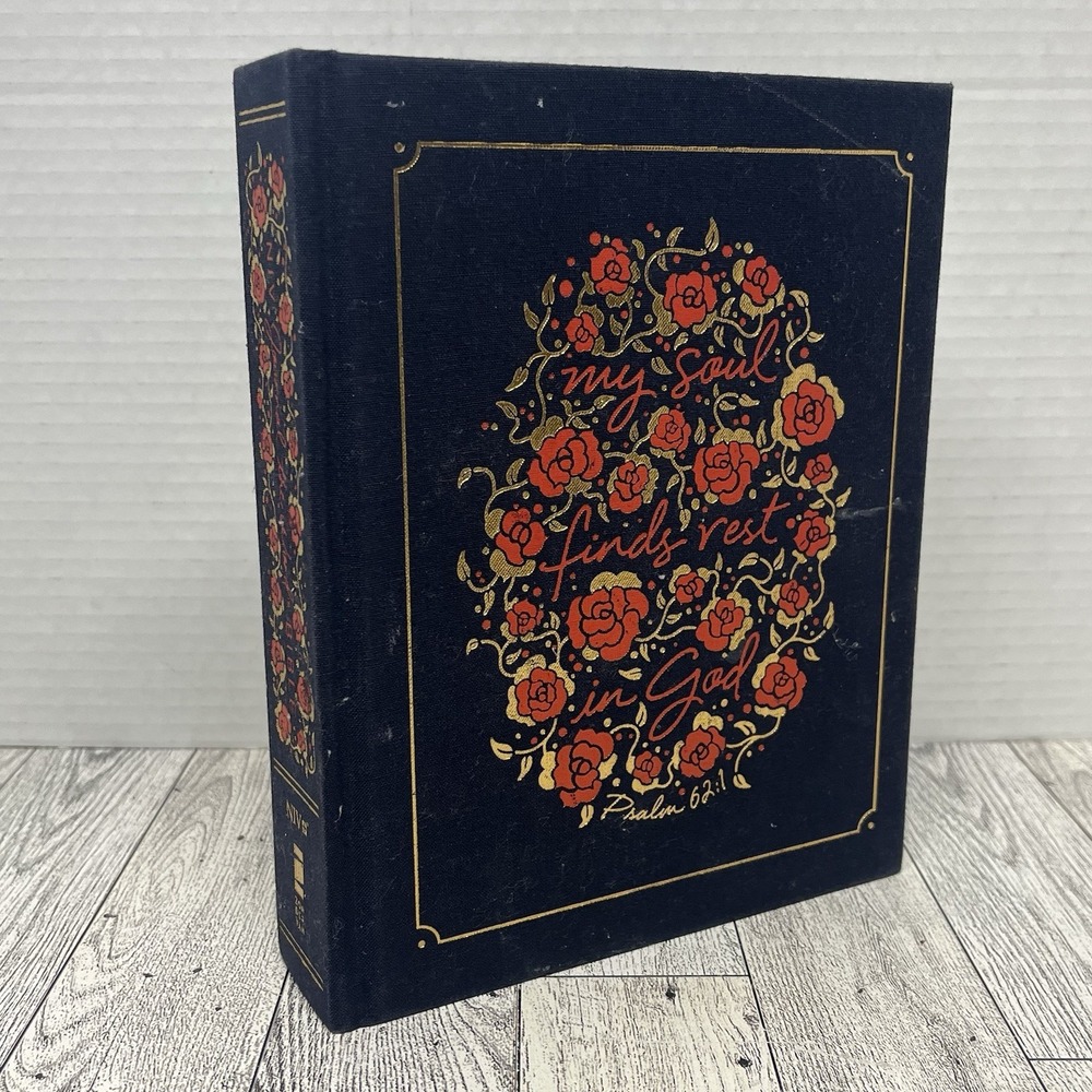 NIV Journal the Word Bible for Women Navy Floral Cloth Over Board 9780310450764